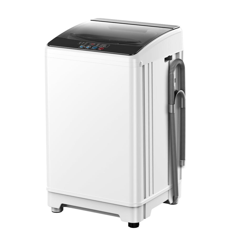 TABU Washer and Dryer Set, 19LBS Fully Automatic Washing Machine & 10LBS Clothes Dryer (White&White)