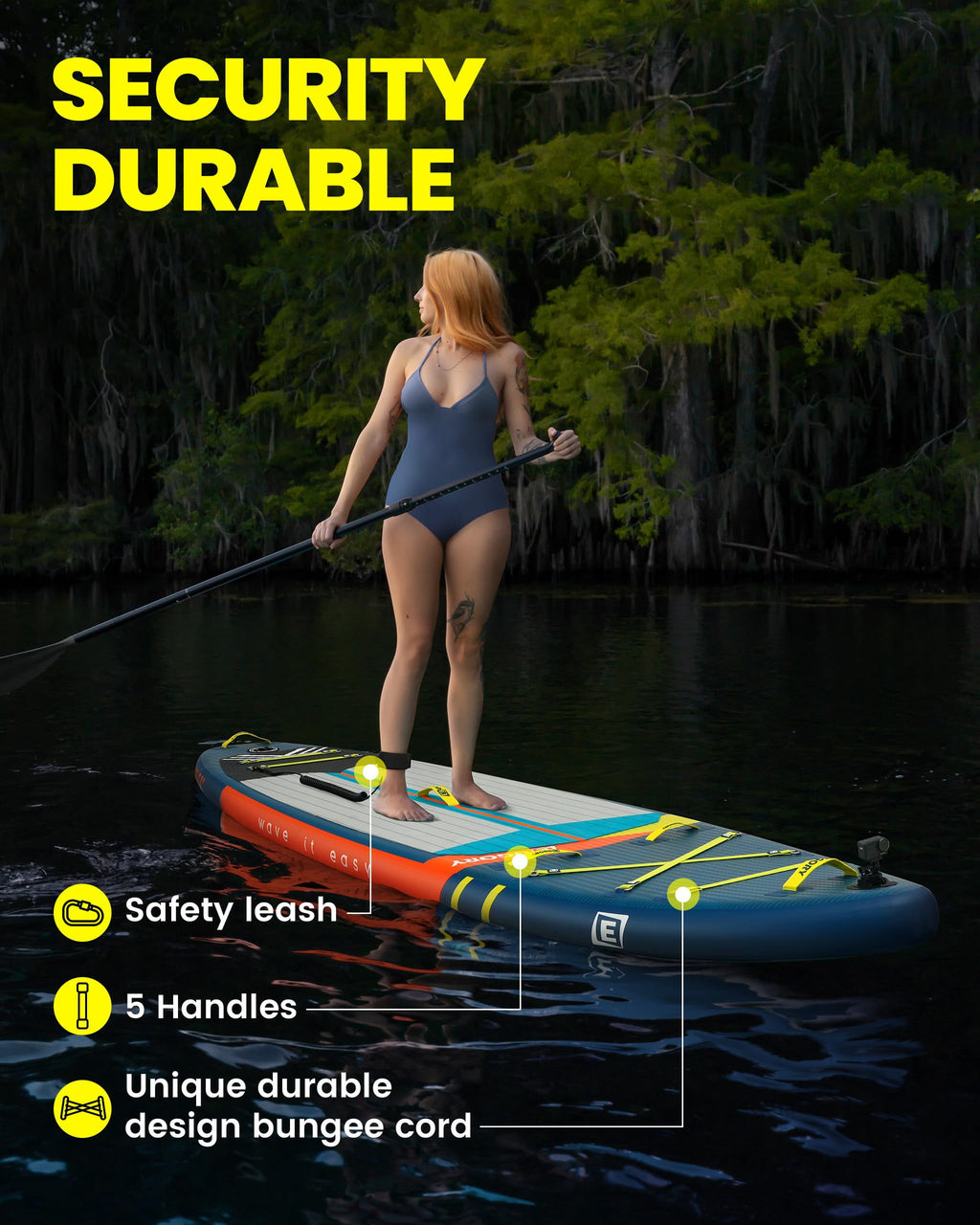 EGGORY 11ft Inflatable Stand up Paddle Board Fishing Paddle Board with Full SUP Accessories for Youth & Adults