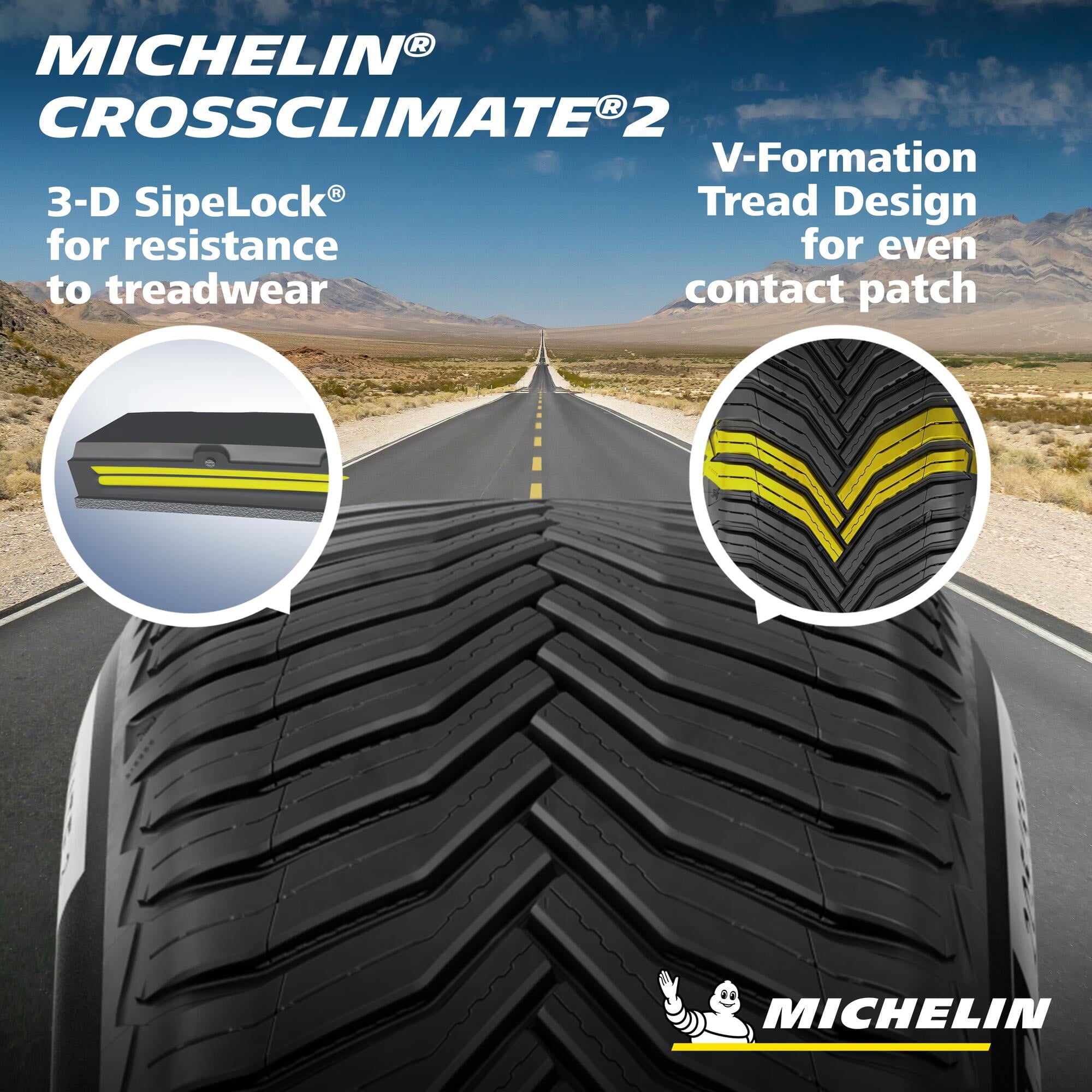 Michelin CrossClimate2 All-Season 255/45R19/XL 104V Tire