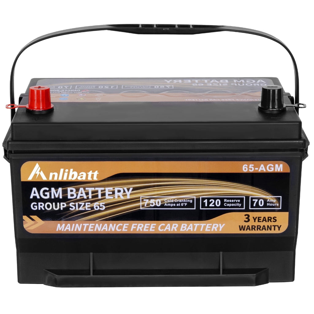 Anlibatt Car AGM Battery Group Size 48 H6 Start Stop Battery 12V 70Ah 760CCA Maintenance Free Rechargeable