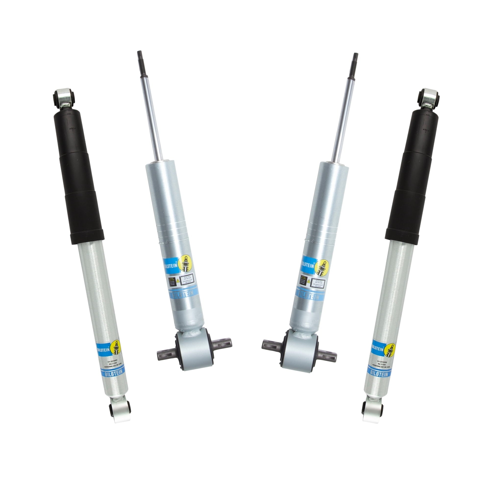 Bilstein Set of Front and Rear B8 5100 Series Shocks Compatible with 2007-2013 Silverado / Sierra 1500 w/o Electronic Suspension with 0-1 Rear Lift
