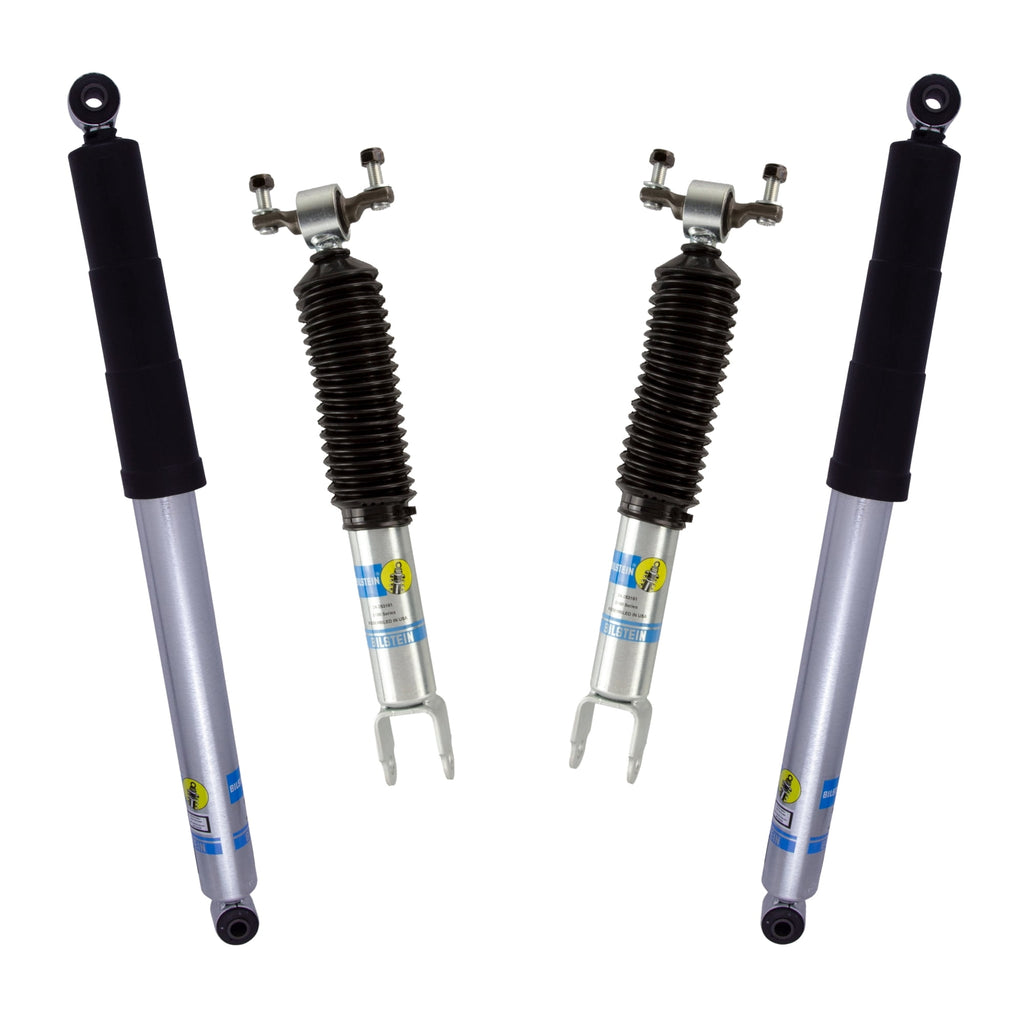 Bilstein Set of Front and Rear B8 5100 Series Shocks with Steering Stabilizer Compatible with 2011-2016 Silverado / Sierra 2500 / 3500 HD with 1.5 Front & 0-1 Rear Lift