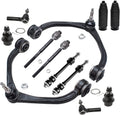Detroit Axle - Front End 12pc Suspension Kit for Dodge Dakota 2005-2010 Mitsubishi Raider 2006-2009, 2 Upper Control Arms 2 Lower Ball Joints Inner Outer 4 Tie Rods 2 Boots 2 Sway Bars Replacement
