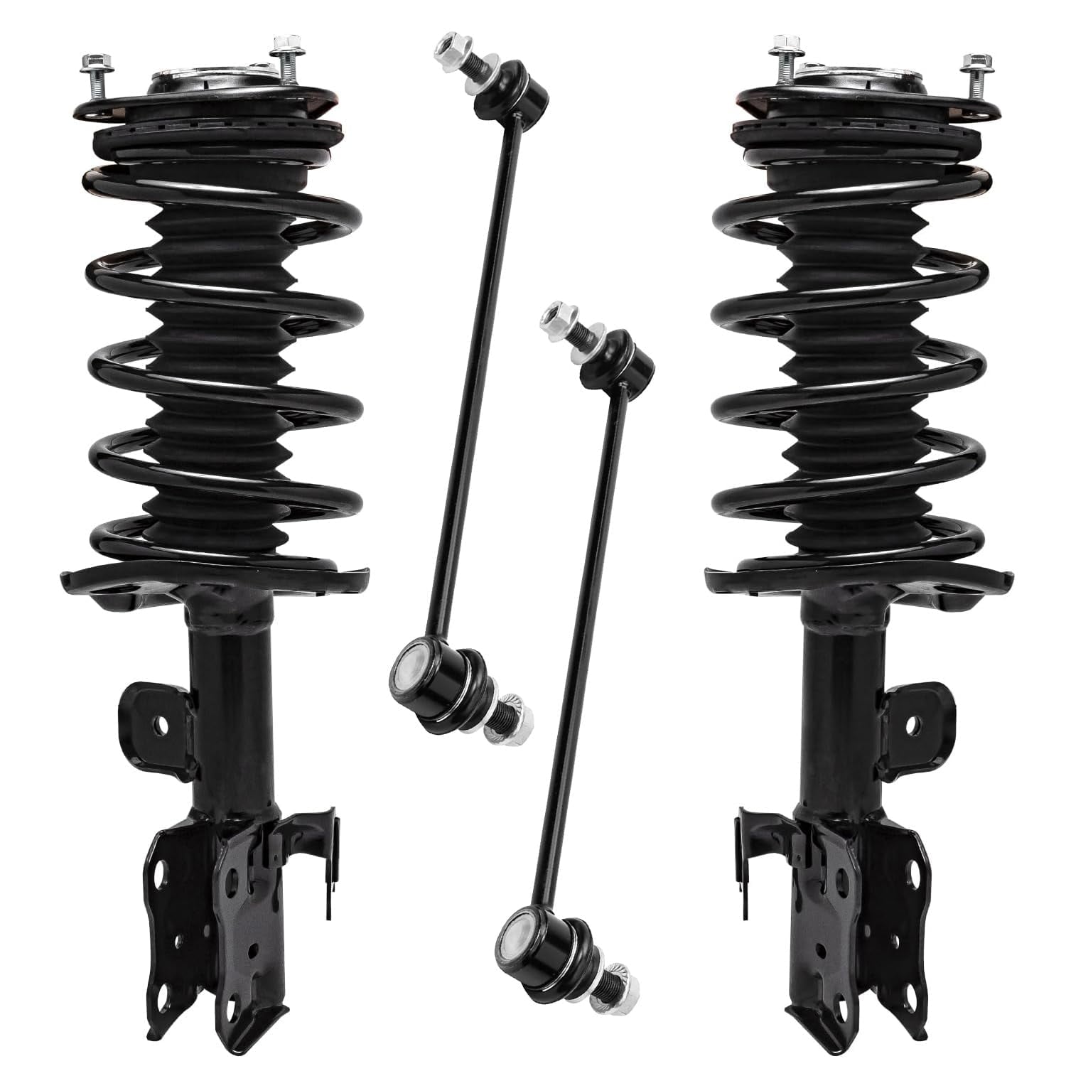 Detroit Axle - Front Struts & Coil Springs Sway Bar Links Replacement for 2010-2015 Toyota Prius - 4pc Set