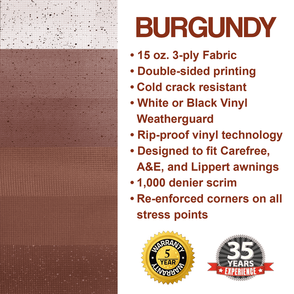 ShadePro Heavy Duty Vinyl RV Awning Fabric Replacement