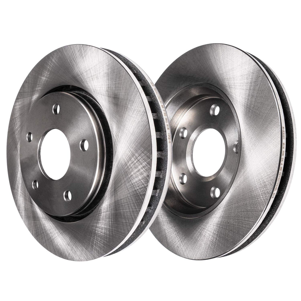 Detroit Axle - Front Brake Kit for 2004-2013 Mazda 3, 2006-2015 Mazda 5, 2005 2007 2008 2009 2010 2011 2012 2014 Brake Rotors Ceramic Pads Replacement: 11.81 inch Rotors