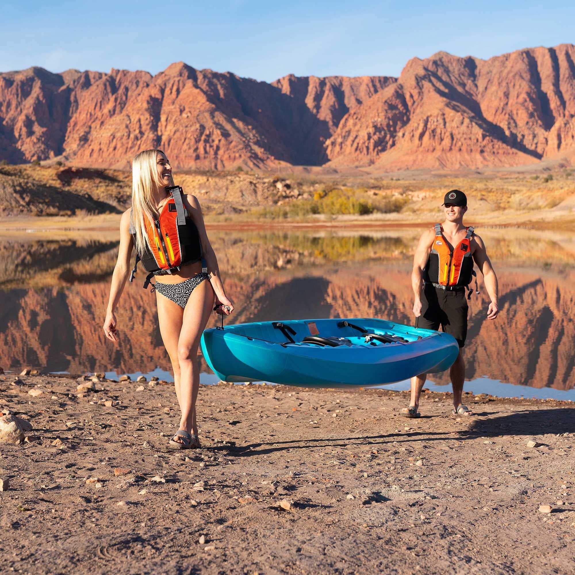 Lifetime Envoy 10.5 ft Sit-On-Top Tandem Kayak with Paddles, Sky Fusion (91192)