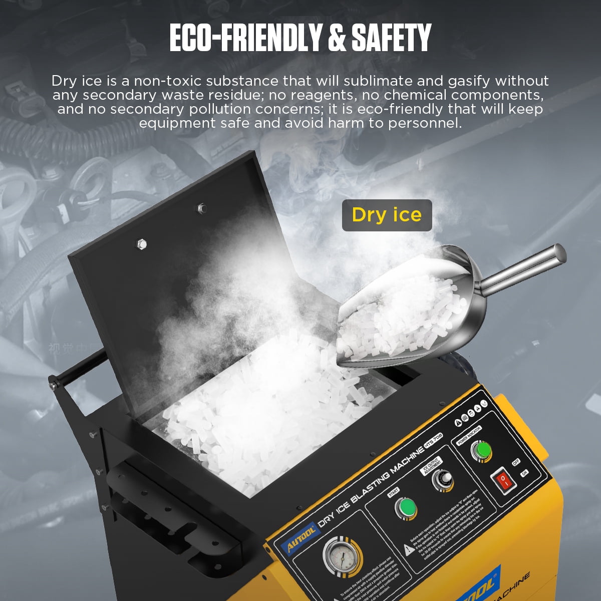 Autool HTS558 Walnut Blaster, 1200W Engine Intake Valve Carbon Cleaner, 13L Capacity with Extension Nozzle & Built-in Filter